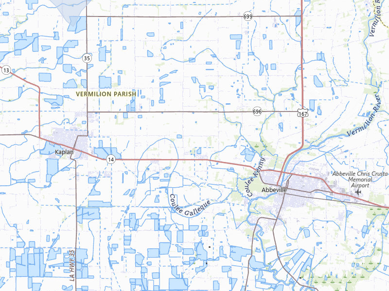 NEXRAD radar-signature map of the hail storm over Kaplan, LA on Jul 5, 2026