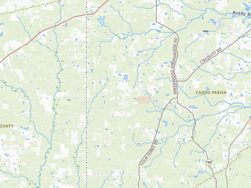 Radar-estimated hail-size map of the storm over Keithville, LA on May 22, 2026