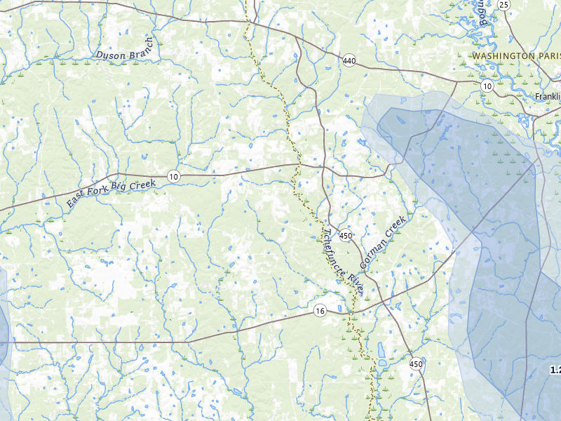 NEXRAD radar-signature map of the hail storm over Kentwood, LA on Jul 5, 2026