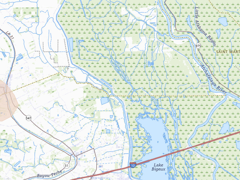 Radar-estimated hail-size map of the storm over Krotz Springs, LA on Apr 24, 2026