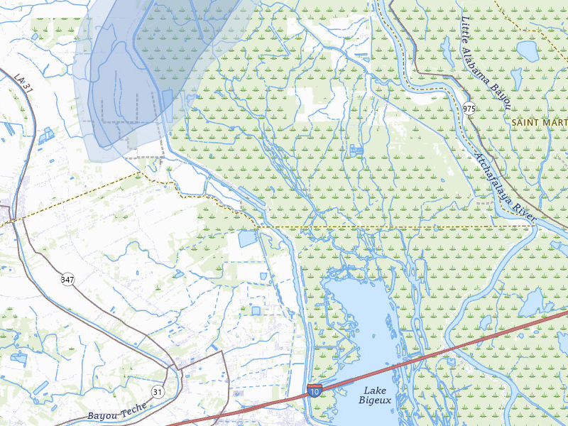 NEXRAD radar-signature map of the hail storm over Krotz Springs, LA on Jul 8, 2026