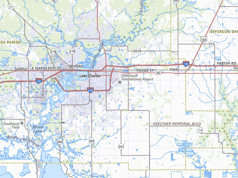 NEXRAD radar-signature map of the hail storm over Lake Charles, LA on May 1, 2026