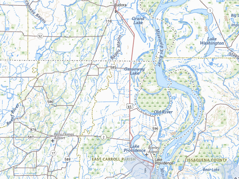 NEXRAD radar-signature map of the hail storm over Lake Providence, LA on Jul 1, 2026