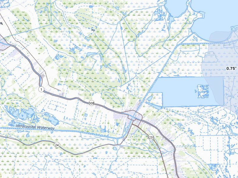 NEXRAD radar-signature map of the hail storm over Larose, LA on Aug 23, 2026