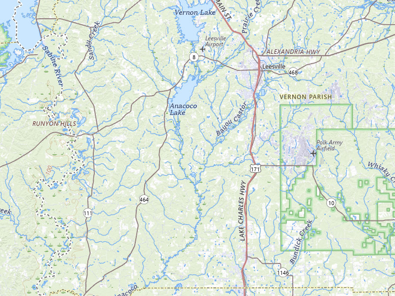 Radar-estimated hail-size map of the storm over Leesville, LA on Mar 7, 2026