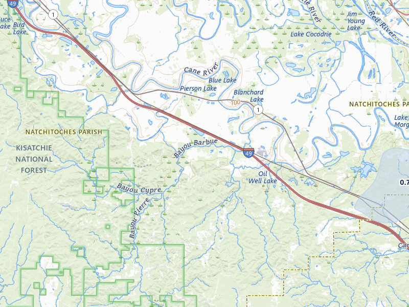 NEXRAD radar-signature map of the hail storm over Lena, LA on Jul 8, 2026