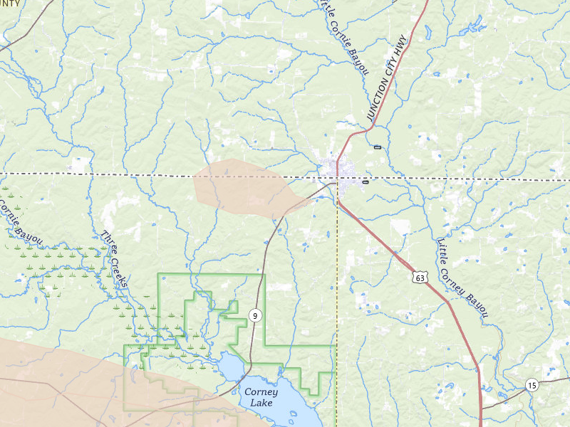 Radar-estimated hail-size map of the storm over Lillie, LA on Apr 29, 2026