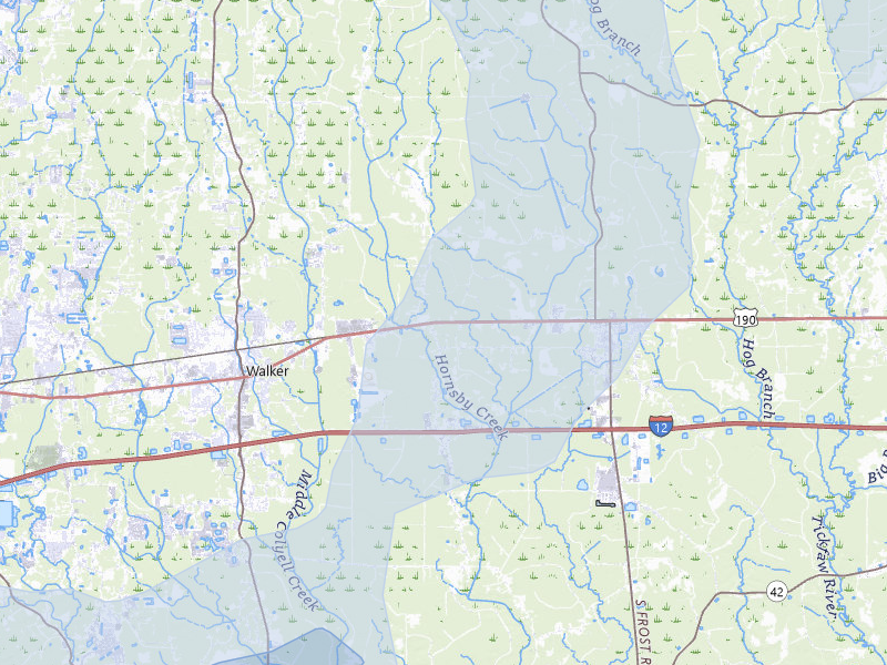 NEXRAD radar-signature map of the hail storm over Livingston, LA on Mar 7, 2026