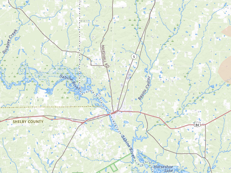 Radar-estimated hail-size map of the storm over Logansport, LA on Apr 29, 2026