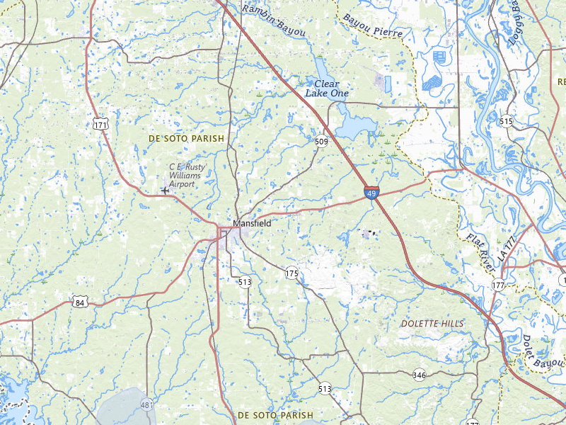 NEXRAD radar-signature map of the hail storm over Mansfield, LA on May 10, 2026