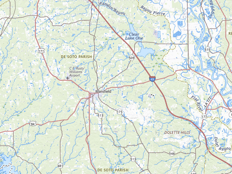 NEXRAD radar-signature map of the hail storm over Mansfield, LA on Jul 12, 2026