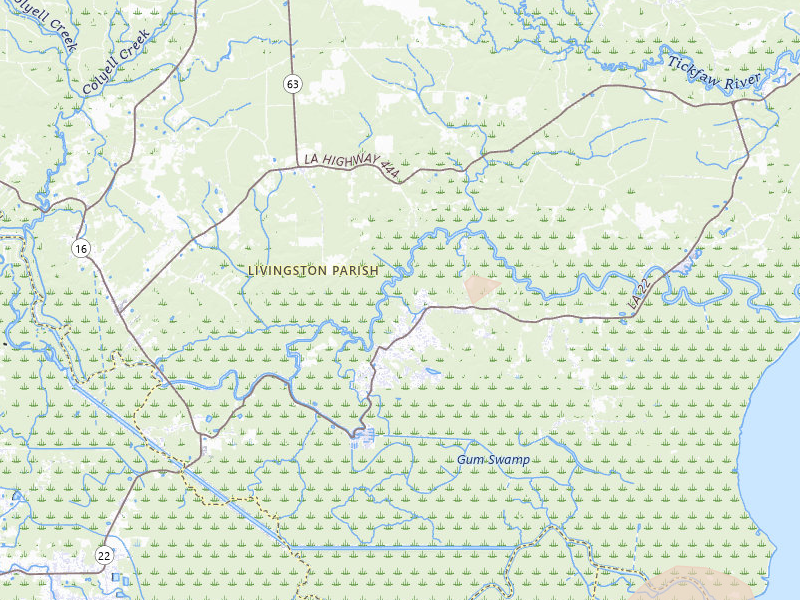 Radar-estimated hail-size map of the storm over Maurepas, LA on Aug 24, 2026