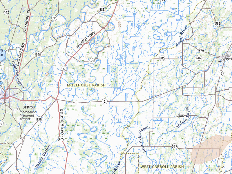 Radar-estimated hail-size map of the storm over Mer Rouge, LA on Mar 7, 2026