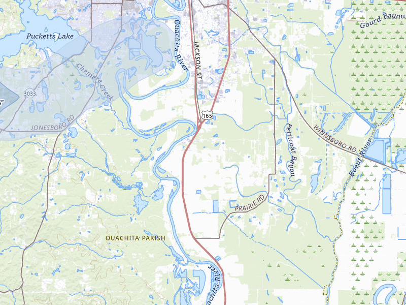 NEXRAD radar-signature map of the hail storm over Monroe, LA on Apr 28, 2026