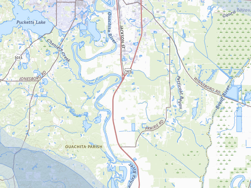 NEXRAD radar-signature map of the hail storm over Monroe, LA on May 10, 2026