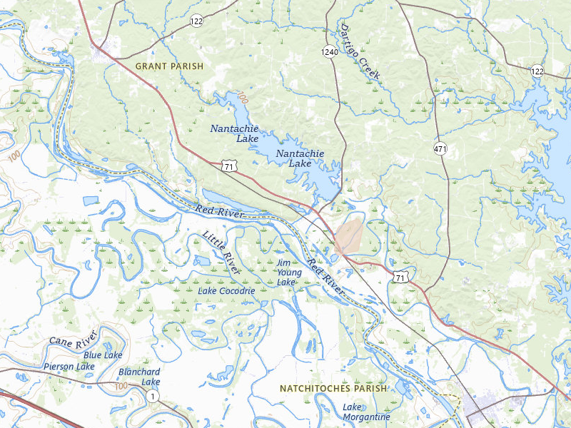 Radar-estimated hail-size map of the storm over Montgomery, LA on Jul 1, 2026