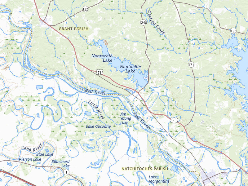 Radar-estimated hail-size map of the storm over Montgomery, LA on Jul 6, 2026
