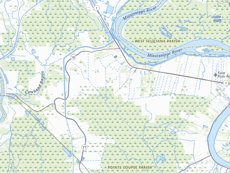 Radar-estimated hail-size map of the storm over Morganza, LA on Mar 15, 2026