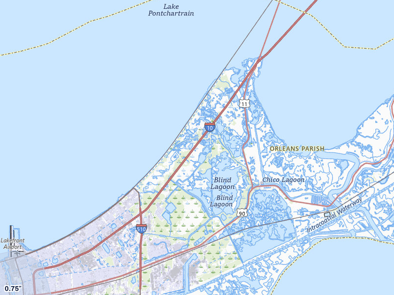 NEXRAD radar-signature map of the hail storm over New Orleans, LA on Jul 9, 2026