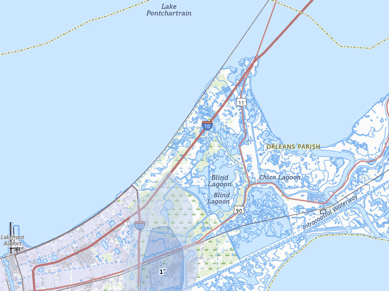 NEXRAD radar-signature map of the hail storm over New Orleans, LA on Jul 10, 2026