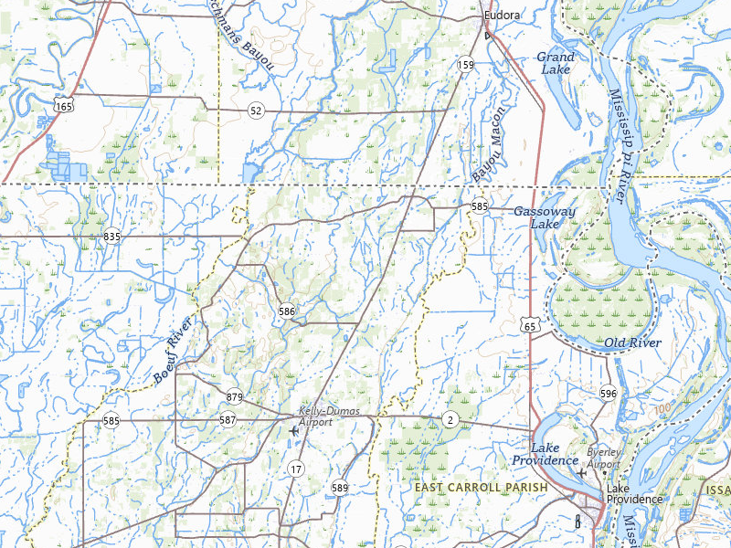 Radar-estimated hail-size map of the storm over Oak Grove, LA on Apr 24, 2026