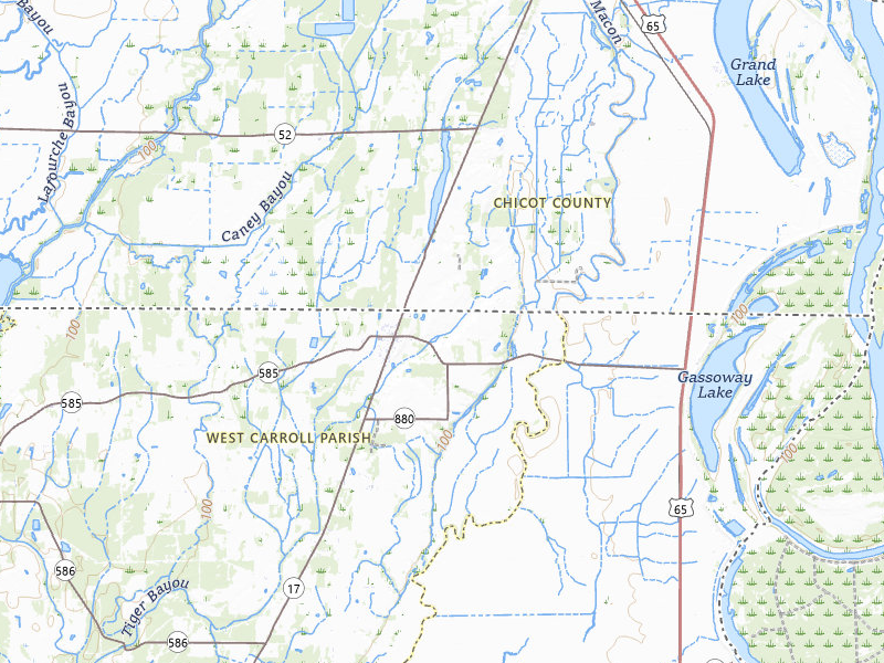NEXRAD radar-signature map of the hail over Oak Grove, LA