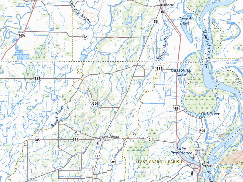 Radar-estimated hail-size map of the storm over Oak Grove, LA on Apr 25, 2026