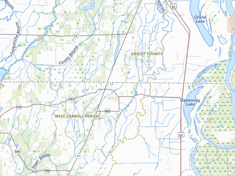 Radar-estimated hail-size map of the storm over Oak Grove, LA on Apr 28, 2026