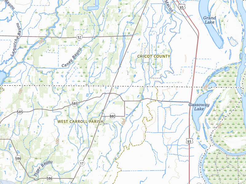 NEXRAD radar-signature map of the hail storm over Oak Grove, LA on May 8, 2026