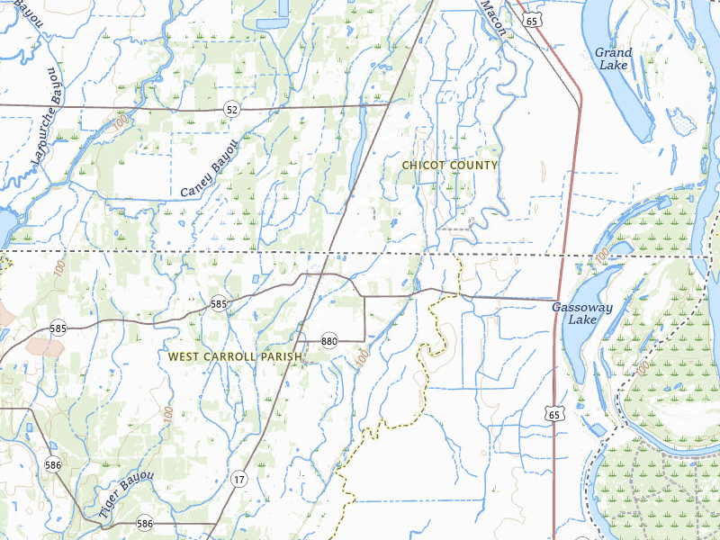 Radar-estimated hail-size map of the storm over Oak Grove, LA on Jun 22, 2026