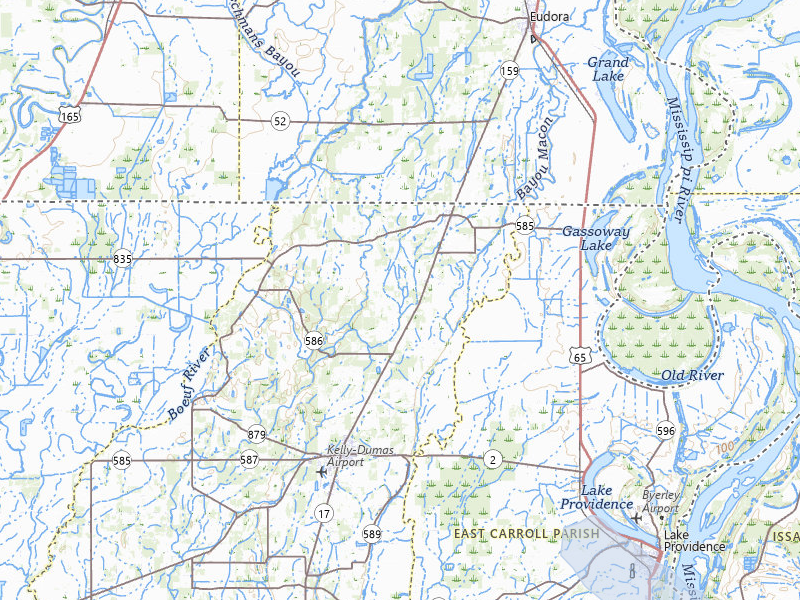 NEXRAD radar-signature map of the hail storm over Oak Grove, LA on Jul 1, 2026