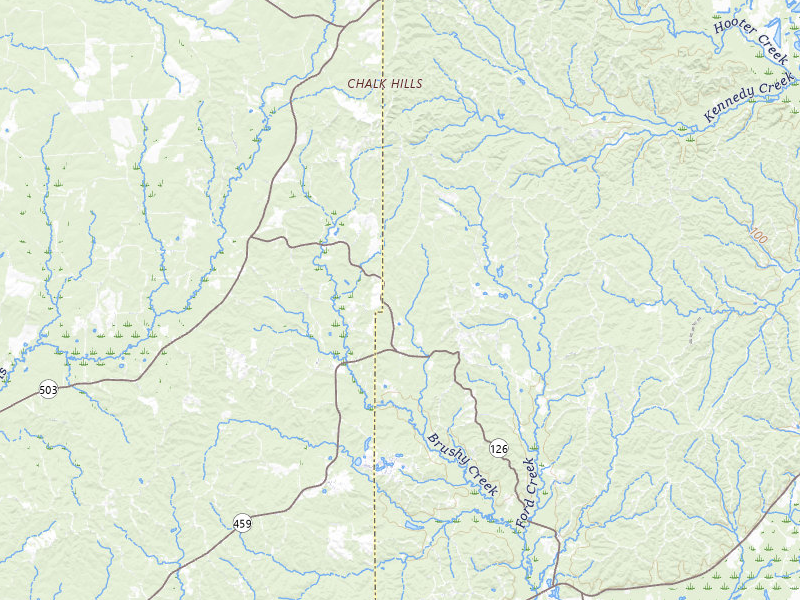 Radar-estimated hail-size map of the storm over Olla, LA on Mar 15, 2026