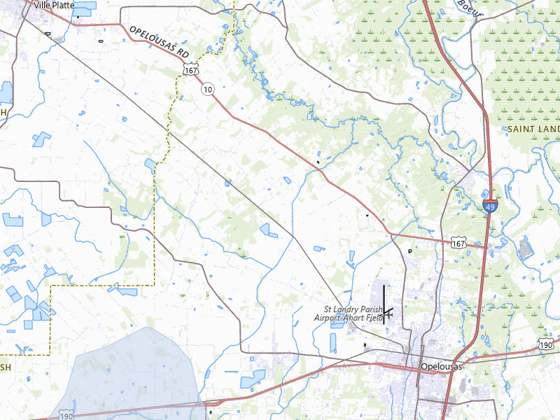 NEXRAD radar-signature map of the hail storm over Opelousas, LA on Jul 1, 2026