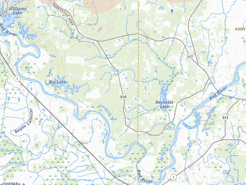 Radar-estimated hail-size map of the storm over Pineville, LA on May 6, 2026