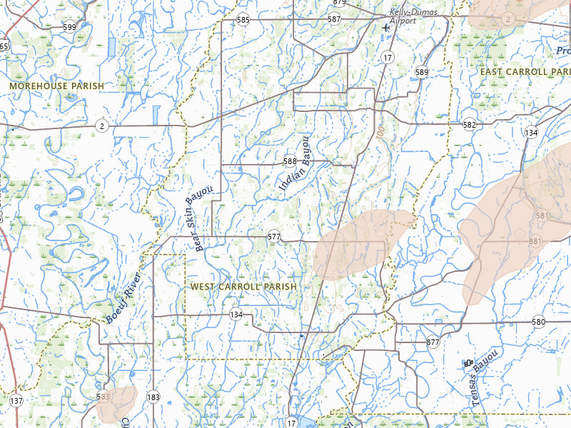 Radar-estimated hail-size map of the storm over Pioneer, LA on Mar 7, 2026