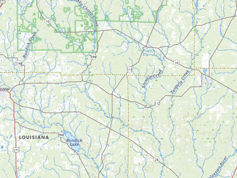 Radar-estimated hail-size map of the storm over Pitkin, LA on May 6, 2026