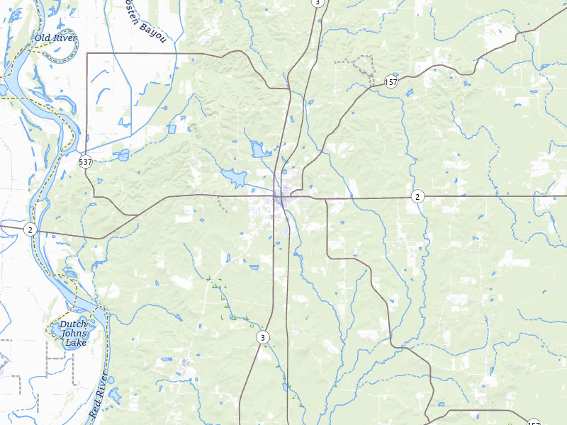 Radar-estimated hail-size map of the storm over Plain Dealing, LA on Apr 24, 2026