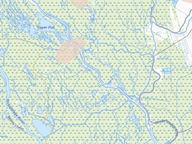 Radar-estimated hail-size map of the storm over Plaquemine, LA