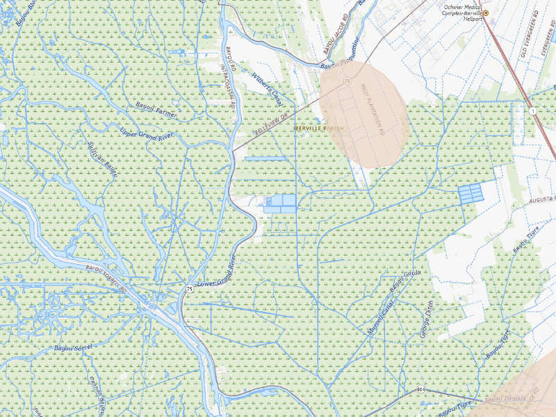 Radar-estimated hail-size map of the storm over Plaquemine, LA