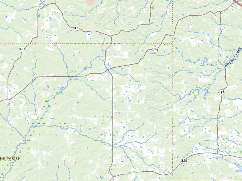 Radar-estimated hail-size map of the storm over Pleasant Hill, LA on Jul 12, 2026