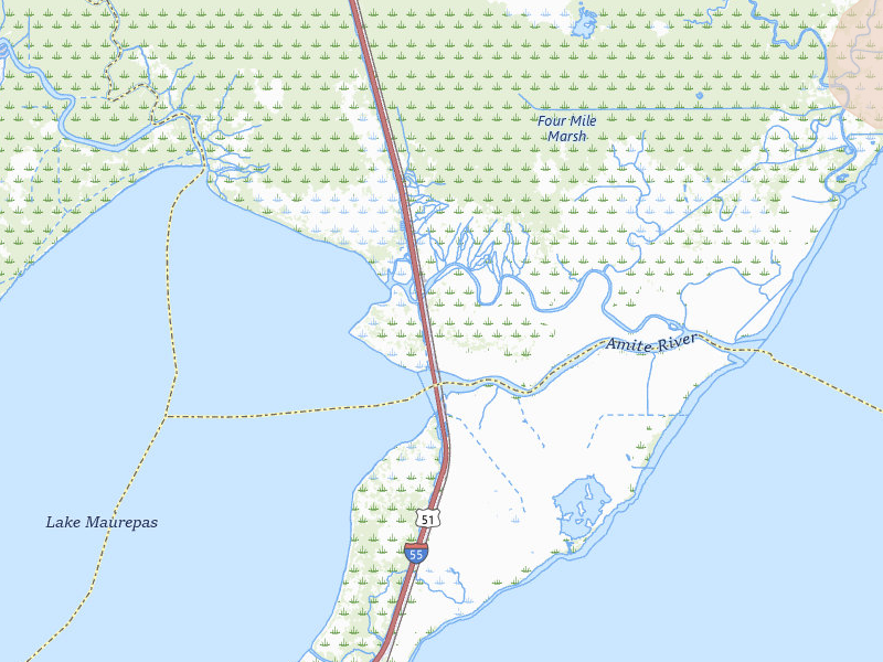 Radar-estimated hail-size map of the storm over Ponchatoula, LA on May 22, 2026