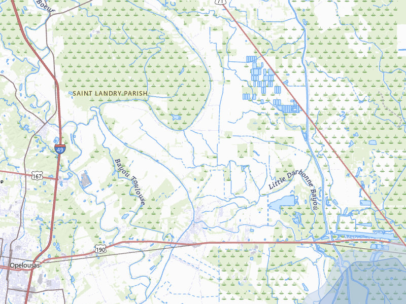 NEXRAD radar-signature map of the hail storm over Port Barre, LA on Jul 8, 2026