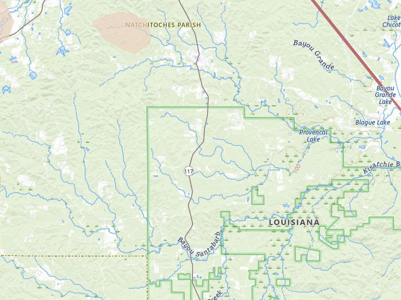 Radar-estimated hail-size map of the storm over Provencal, LA on Mar 15, 2026