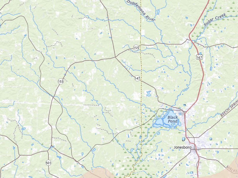 Radar-estimated hail-size map of the storm over Quitman, LA on May 8, 2026