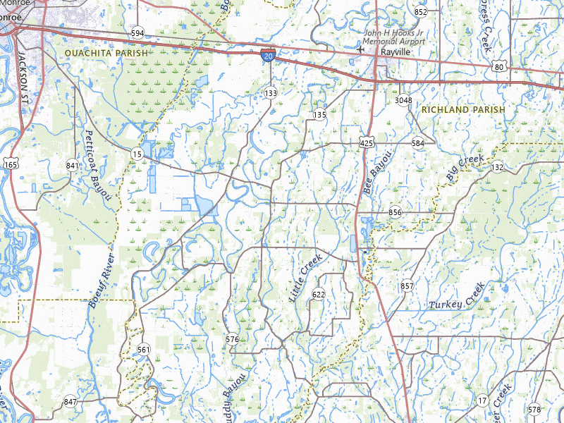 Radar-estimated hail-size map of the storm over Rayville, LA on Apr 4, 2026