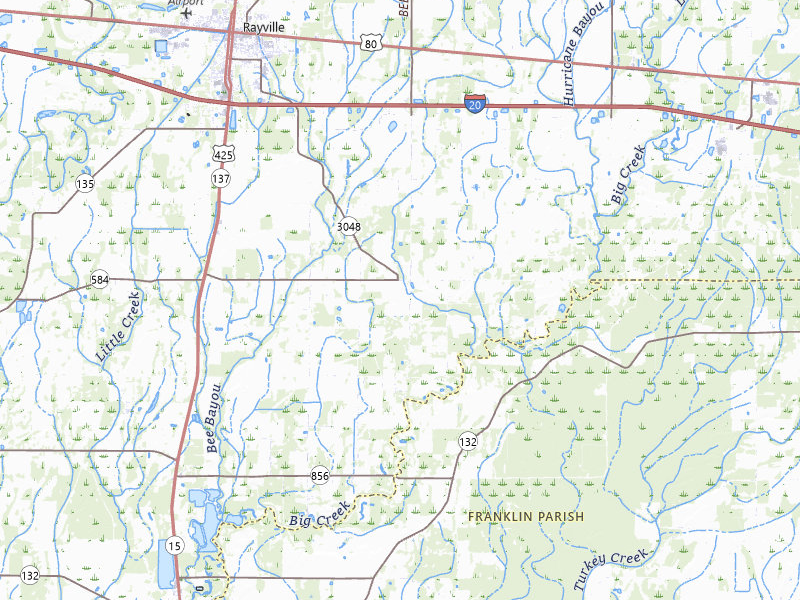 NEXRAD radar-signature map of the hail over Rayville, LA