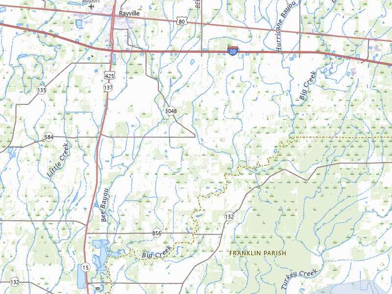 NEXRAD radar-signature map of the hail storm over Rayville, LA on May 6, 2026