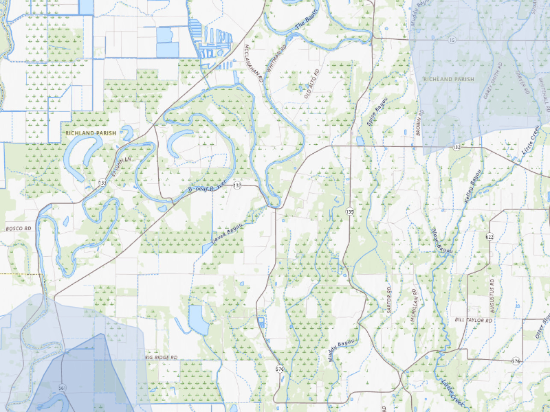 NEXRAD radar-signature map of the hail storm over Rayville, LA on Aug 6, 2026