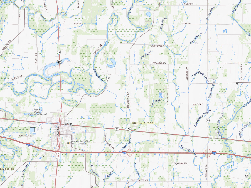 NEXRAD radar-signature map of the hail storm over Rayville, LA on Sep 13, 2026