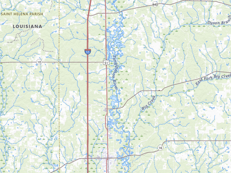 Radar-estimated hail-size map of the storm over Roseland, LA on Jul 9, 2026